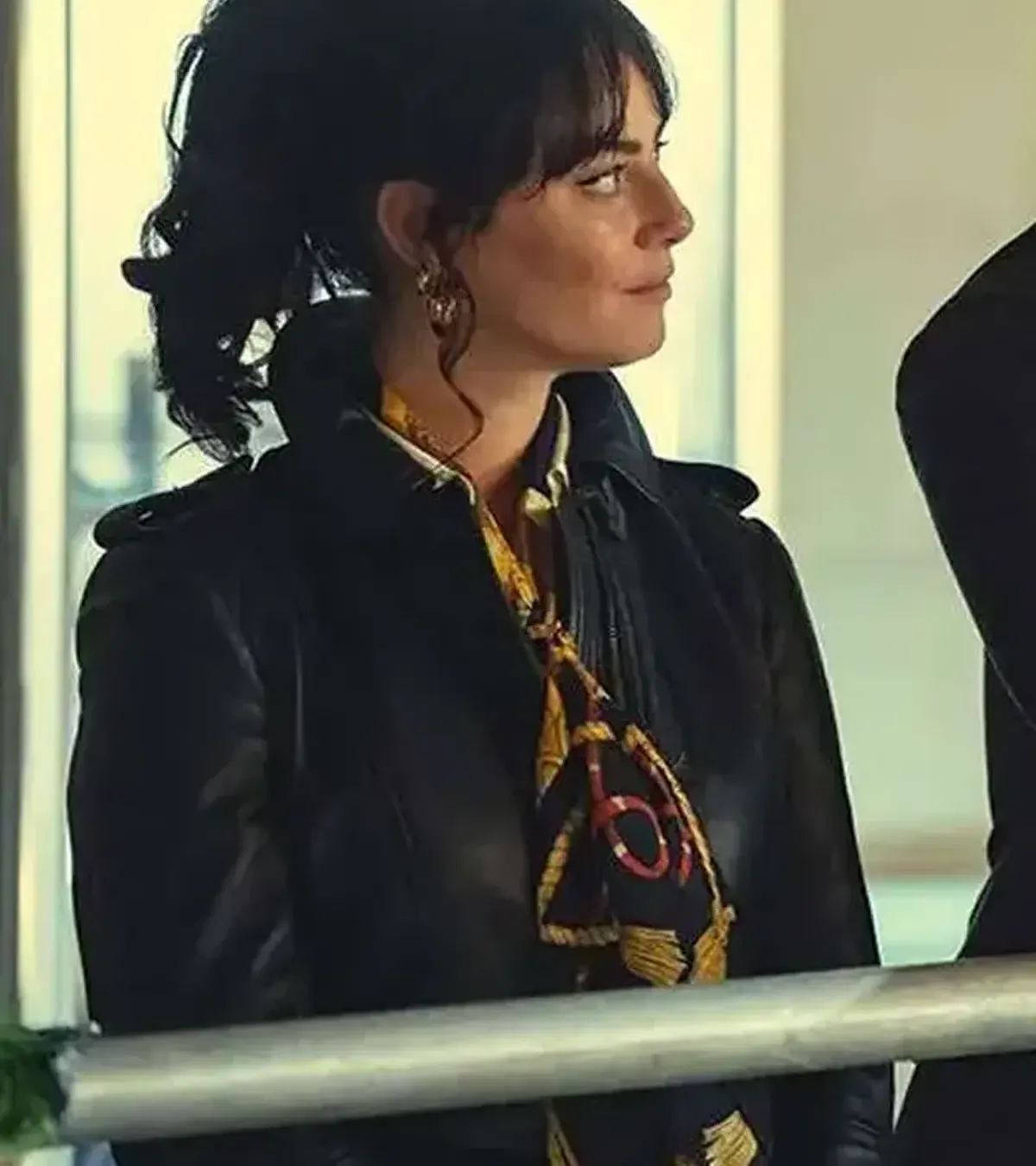 Buy Kaya Scodelario TV Series The Gentlemen S02 Susie Glass Black Leather Jacket On Sale