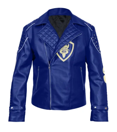 Buy King Ben Descendants 2 Mitchell Hope Blue Leather Jacket On Sale