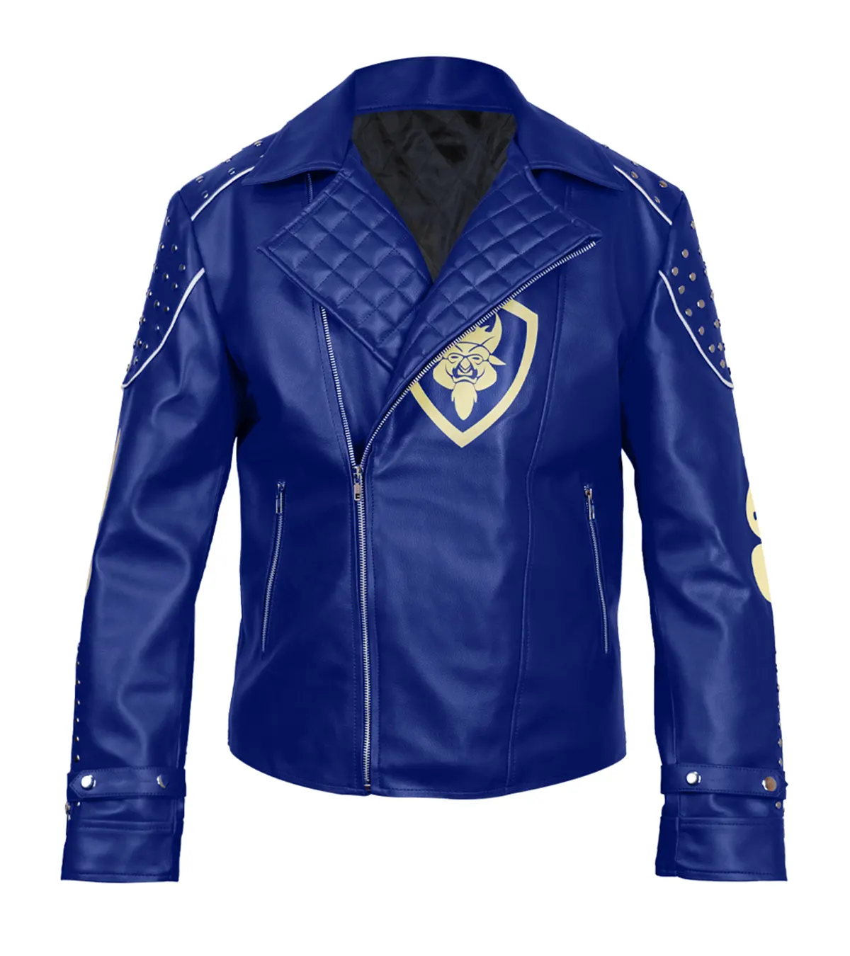 Buy King Ben Descendants 2 Mitchell Hope Blue Leather Jacket On Sale