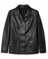 Buy Kristen Johnston TV Series Leanne S02 Carol Black Leather Blazer On Sale