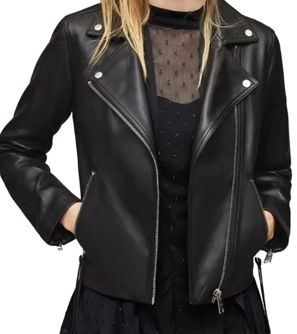 Buy Lauren Glazier TV-Series Ransom Canyon 2025 Angie O’Grady Black Leather Jacket On Sale