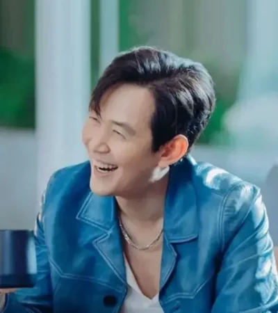 Buy Lee Jung-jae Nice To Not Meet You TV Series 2025 Gi-hun Blue Leather Jacket On Sale