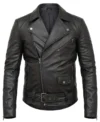 Buy Mens Black Leather Asymmetrical Biker Jackets