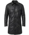 Buy Mens Black Leather Trench Coat