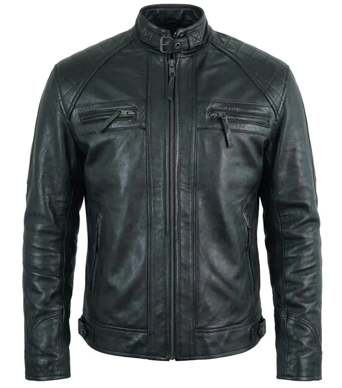Buy Mens Black Shadow Biker Jacket