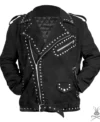 Buy Men's Black Studded Suede Biker Jacket