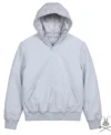 Buy Mens White Leather Pull-Over Hoodie