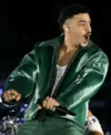 Buy Pedro Sampaio NFL Half Time Show Green Leather Jacket On Sale