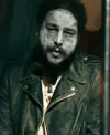 Buy Post Malone Goodbyes Zombies Skull Wing Back Distressed Leather Biker Jacket On Sale