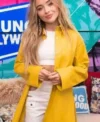 Buy Sabrina Carpenter Tall Girl Premiere Yellow Leather Jacket On Sale