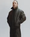 Buy Stephen Graham Stone Island FW26 Leather Bomber Jacket On Sale