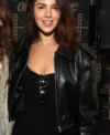 Buy Super Bowl 2026 Eiza Gonzalez Black Leather Jacket