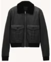 Buy The Voice 2026 John Legend Black Shearling Leather Jacket On Sale
