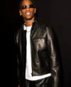Buy Travis Scott Bottega Veneta’s SS27 Fashion Show Milan 2026 Black Leather Jacket On Sale