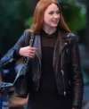 Buy US Open Tennis Championships 2026 Karen Gillan Black Biker Leather Jacket On Sale