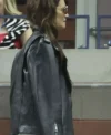 Buy US Open Tennis Championships 2026 Katie Holmes Black Oversized Leather Jacket