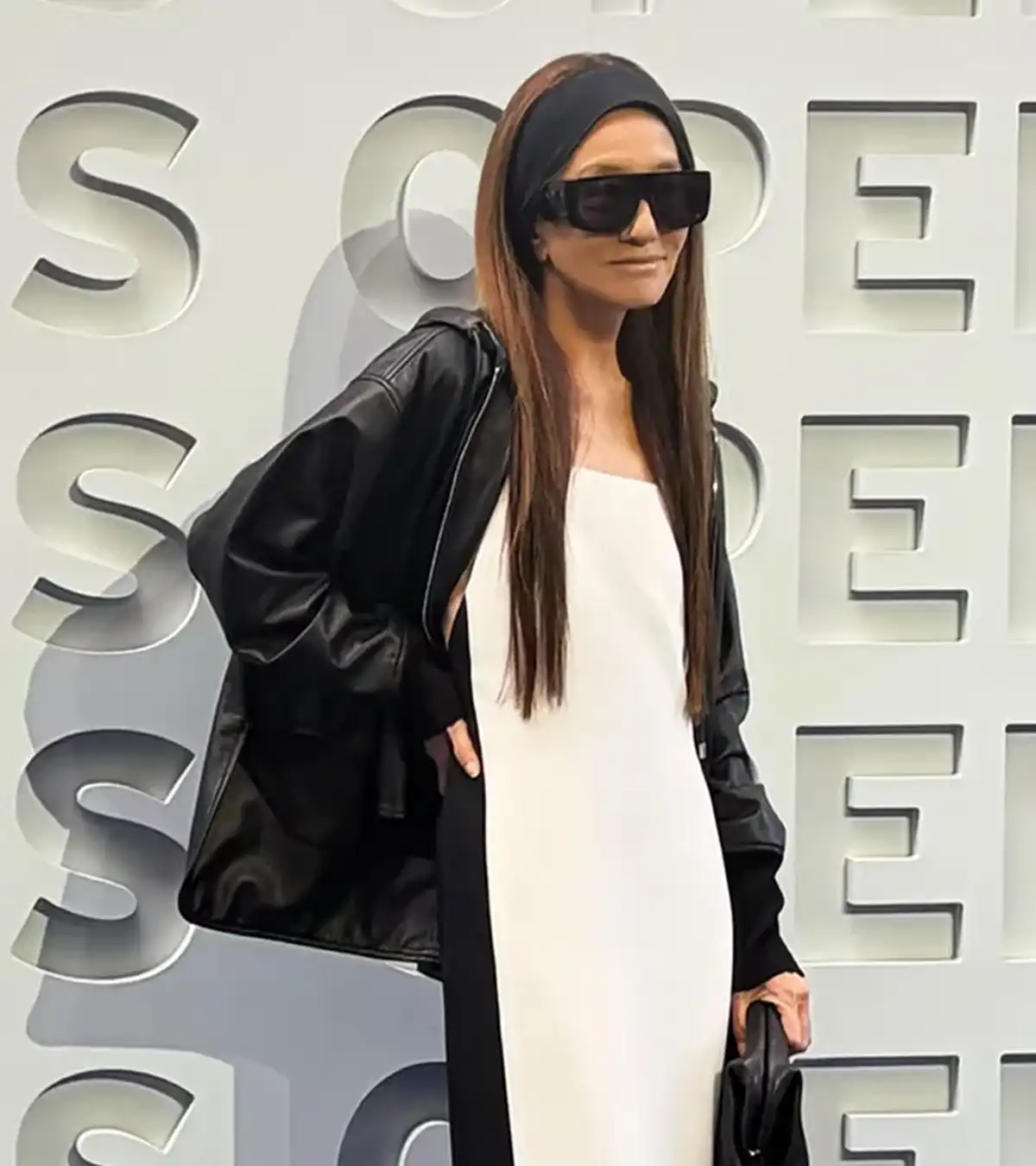 Buy Vera Wang US Open Event 2026 Black Leather Jacket