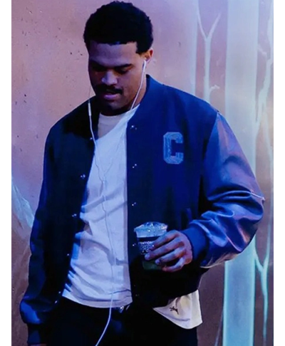 Caleb Williams Blue Varsity Jacket