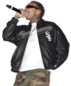 Coachella Tyga Black Leather Jacket