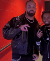 Don Toliver’s Toronto Concert 2026 Backstage Drake Black Leather Jacket Front