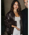 Eiza Gonzalez Bomber Leather Jacket
