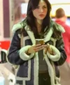 Eiza Gonzalez Shearling Leather Jacket