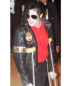 Elizabeth Taylor Tribute Michael Jackson Black Leather Jacket for Men and Women Left