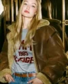 Gigi Hadid Tommy Hilfiger Shearling Aviator Jacket