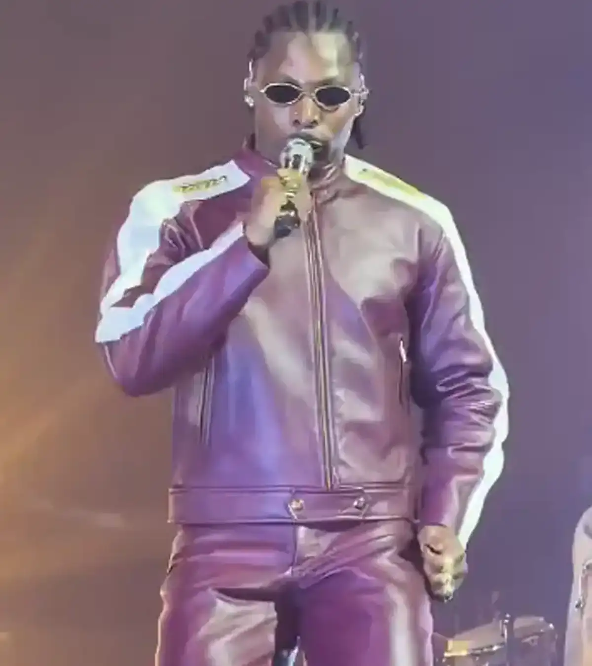 God We Trust Tour Asake Purple Jacket