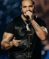Houston Texas Concert Drake Leather Vest