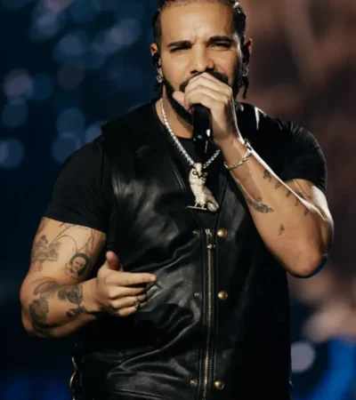 Houston Texas Concert Drake Leather Vest