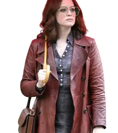 Ink 2026 Claire Foy Leather Coat