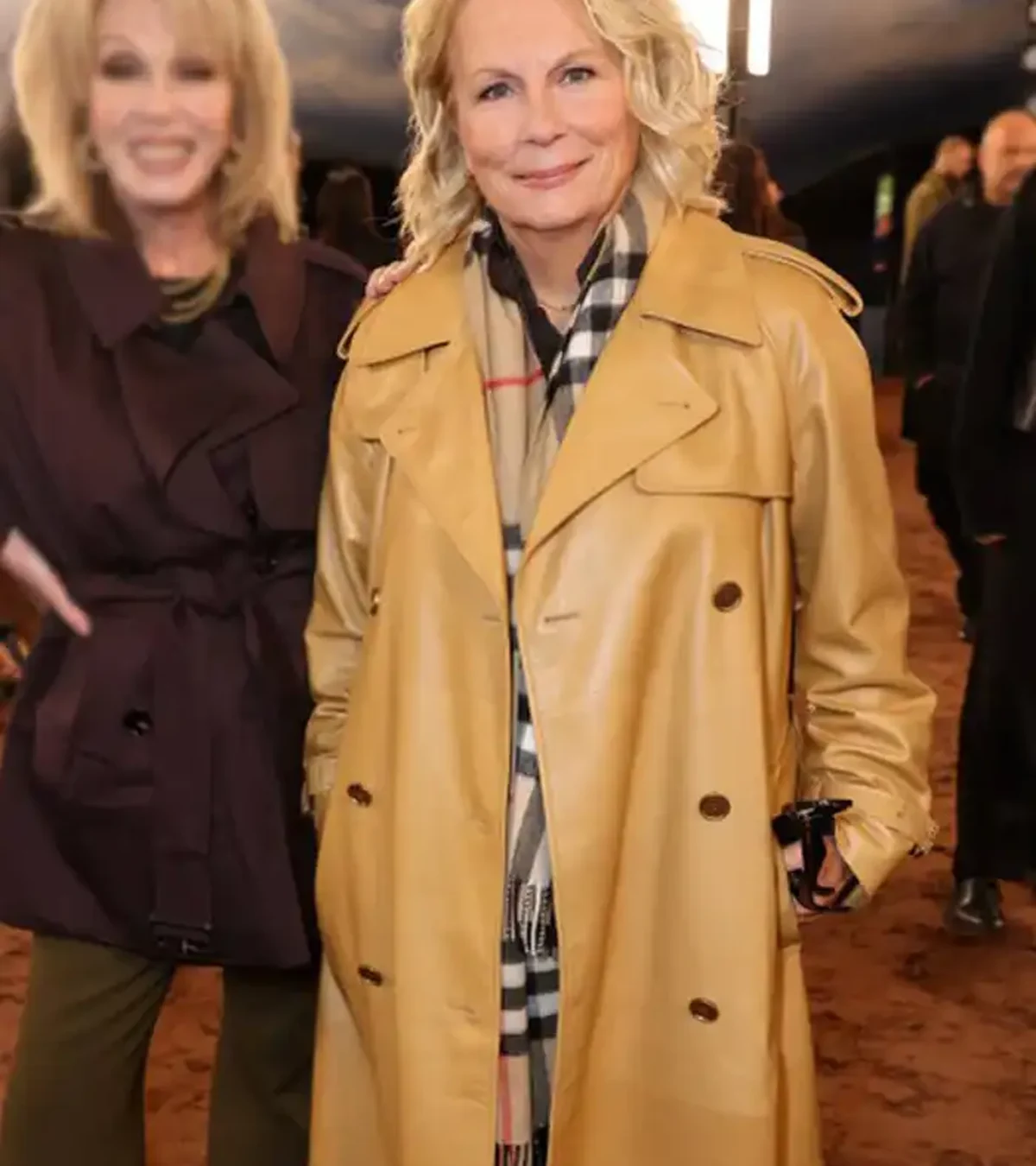 Jennifer Saunders London Fashion Week Trench Coat