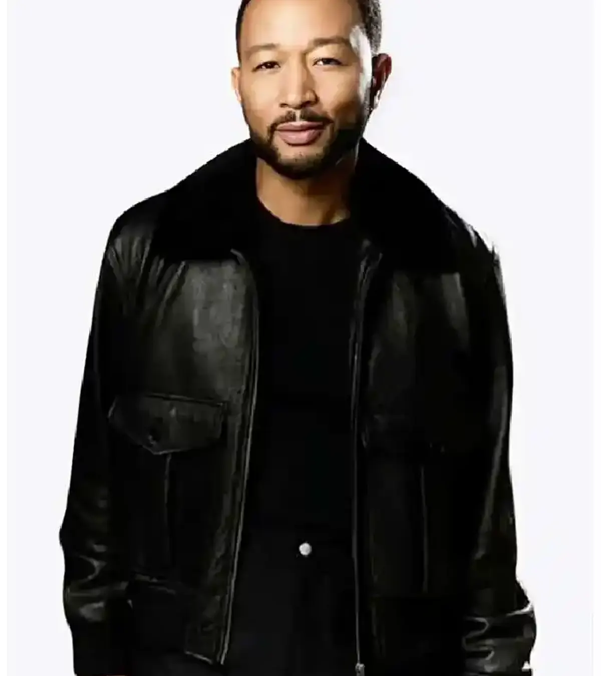 John Legend The Voice S29 Shearling Leather Jacket