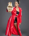 Kelani Jordan World Wrestling Championship Red Leather Coat On Sale