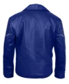 King Ben Descendants 2 Mitchell Hope Blue Leather Jacket On Sale