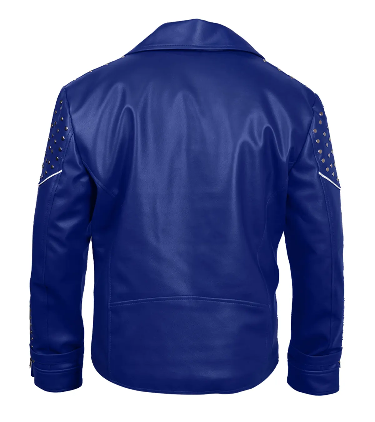 King Ben Descendants 2 Mitchell Hope Blue Leather Jacket On Sale