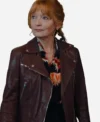 Lesley Manville Marble Hall Murders S01 Leather Jacket