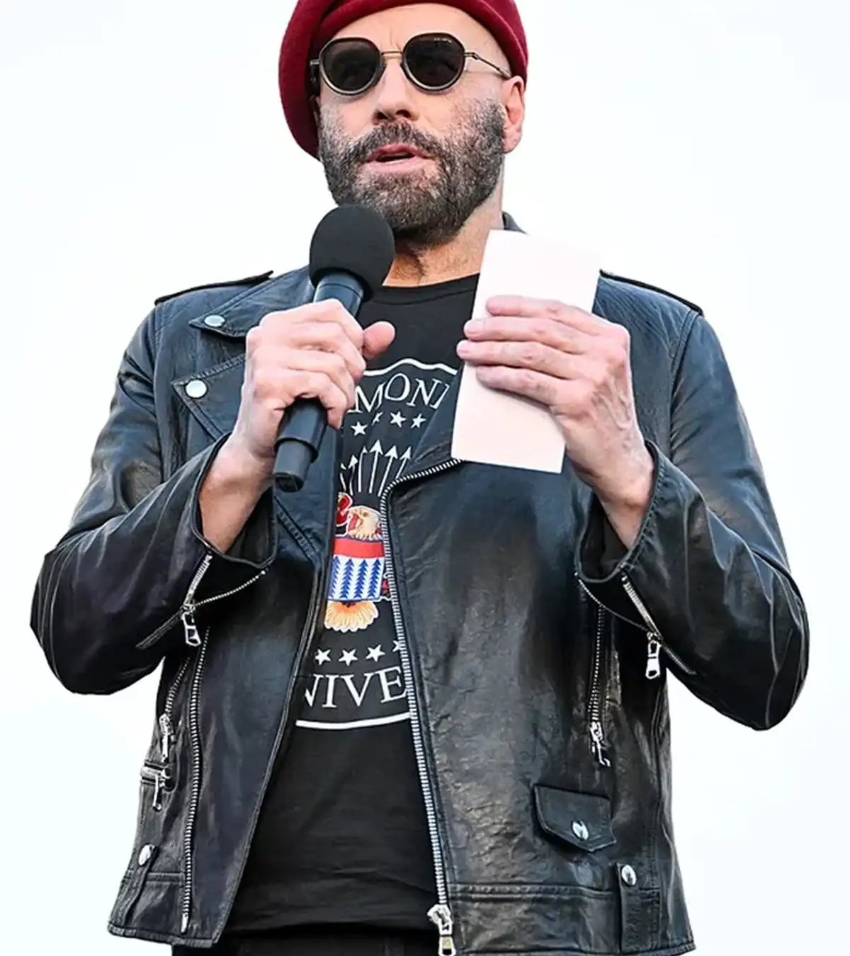 Los Angeles Music Event 2026 John Travolta Leather Jacket