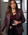 Mariska Hargitay Law and Order SVU S26 Leather Blazer