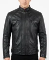 Mens Black Shadow Biker Jacket