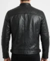 Mens Black Shadow Biker Jacket back