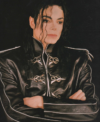 Michael Jackson V8 Black Leather Jacket for Men and Women Closeup