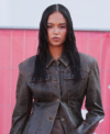 Milan Fashion Week 2026 Dolma Lisa Dorjee Distressed Leather Jacket Closeup