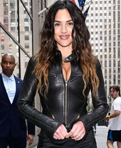 NYC Adria Arjona Black Leather Jacket