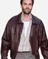 NYC Tom Bateman Brown Leather Jacket