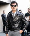 New York Fashion Week 2026 Evan Mock Black Leather Jacket Left