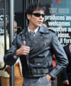 New York Fashion Week 2026 Evan Mock Black Leather Jacket Right