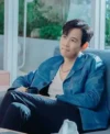Nice to Not Meet You Lee Jung-jae Blue Leather Jacket