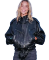 Olivia Ponton Oversized Black Biker Jacket
